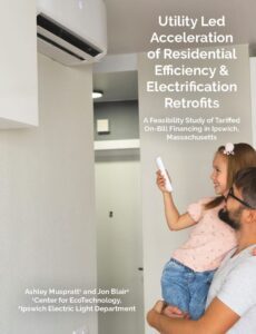 utility led acceleration A girl hold by its father turning on a mini split unit.