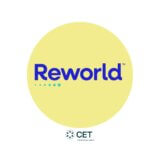 Reworld logo with circle background in yellow