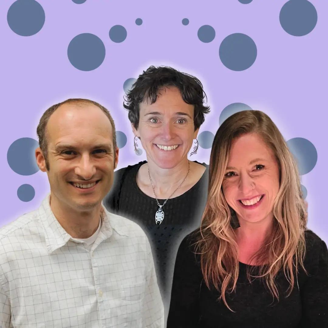 headshots of 2 woman and 1 men