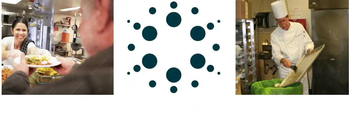 people managing wasted food