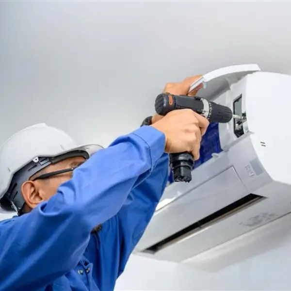 Amherst case study contractor installing a minisplit unit