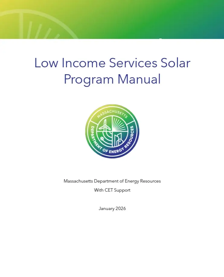 document cover for DOER Solar program