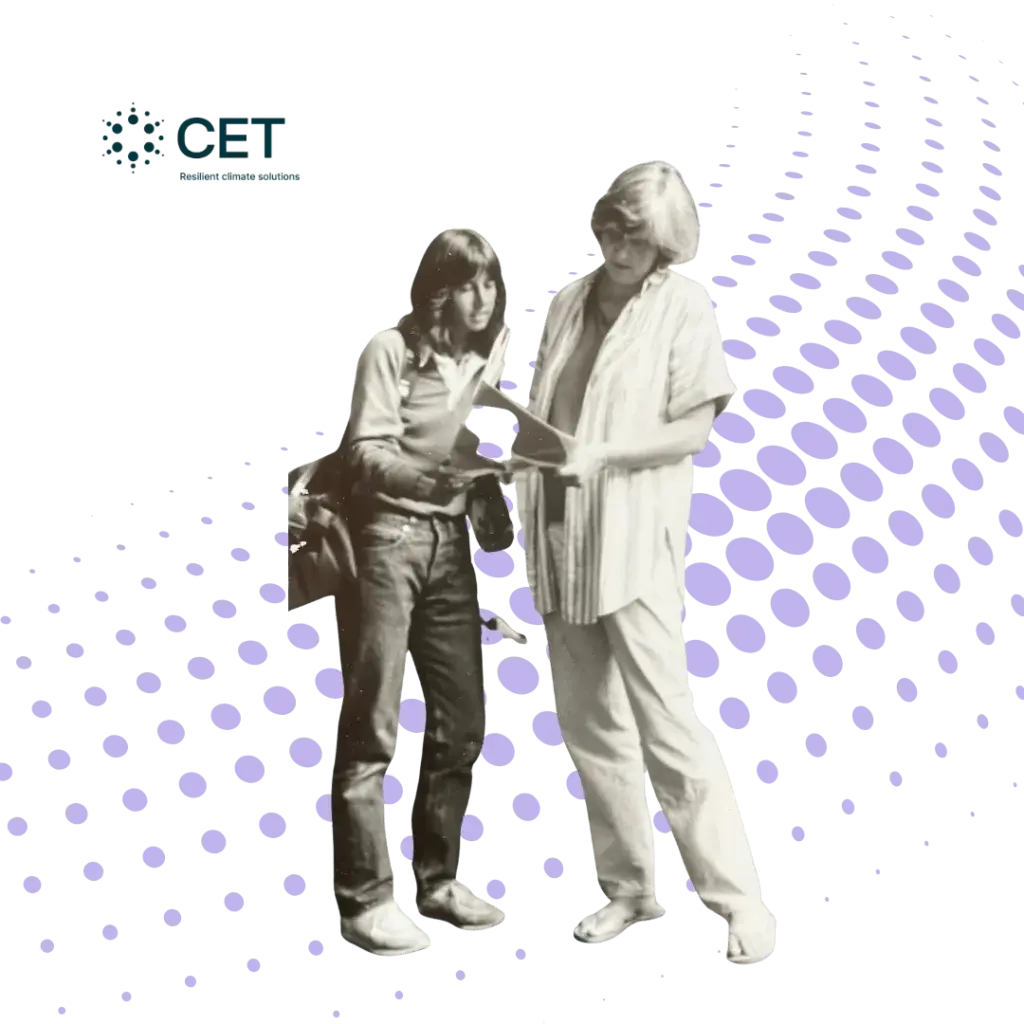 CET employee from the 50ts doing a energy audit