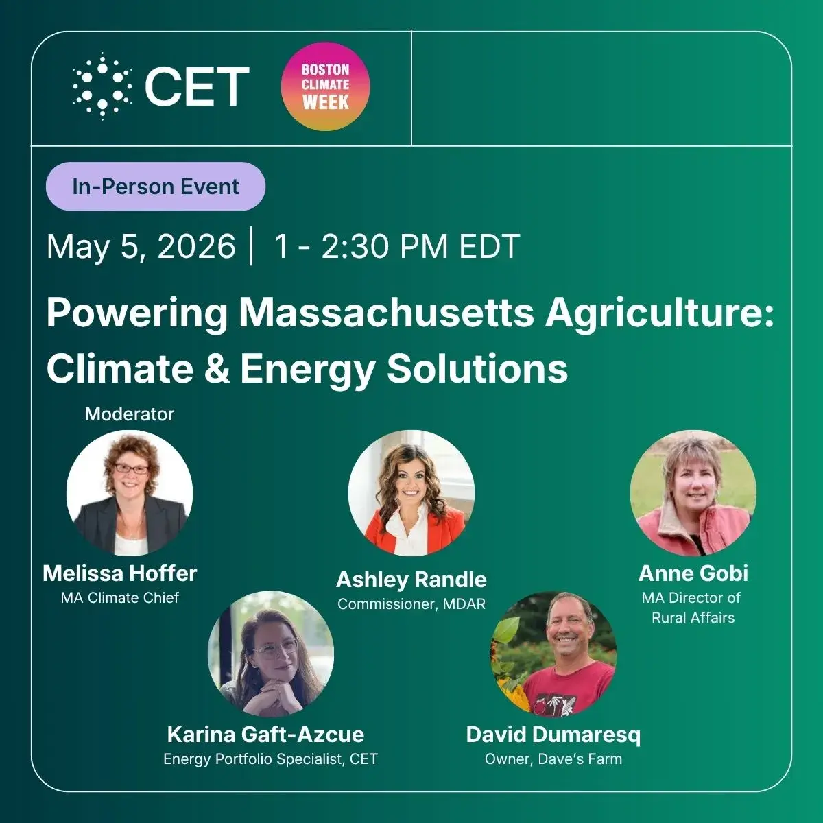 Event details with speakers