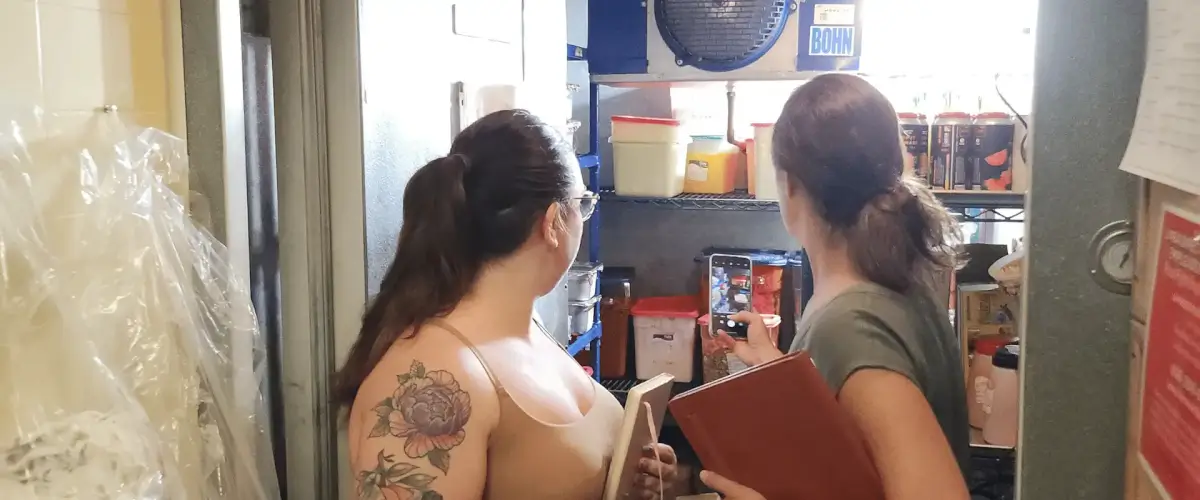 Canteen restaurant team involved in wasted food solutions work