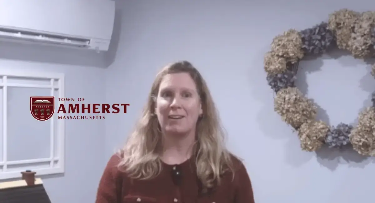 Katie sharing her experience with the Amherst Heat Pump Incentive Program